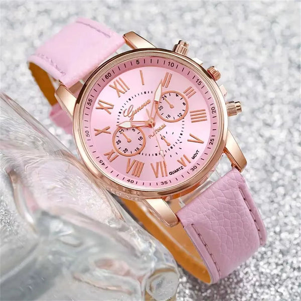 Women's Quartz Watch Leather Band Analog