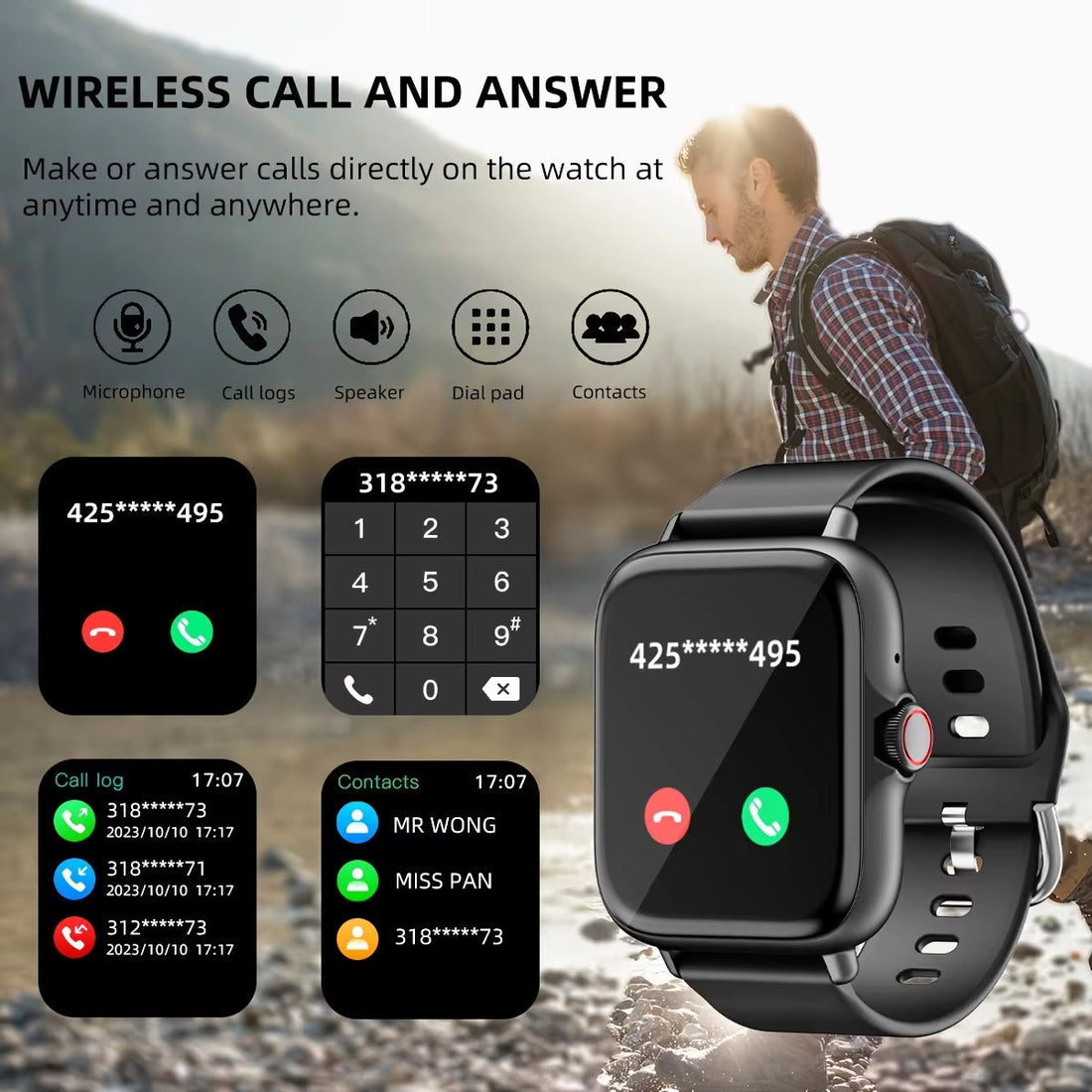 Sports Monitoring Smart Watch For Android & IOS Phone